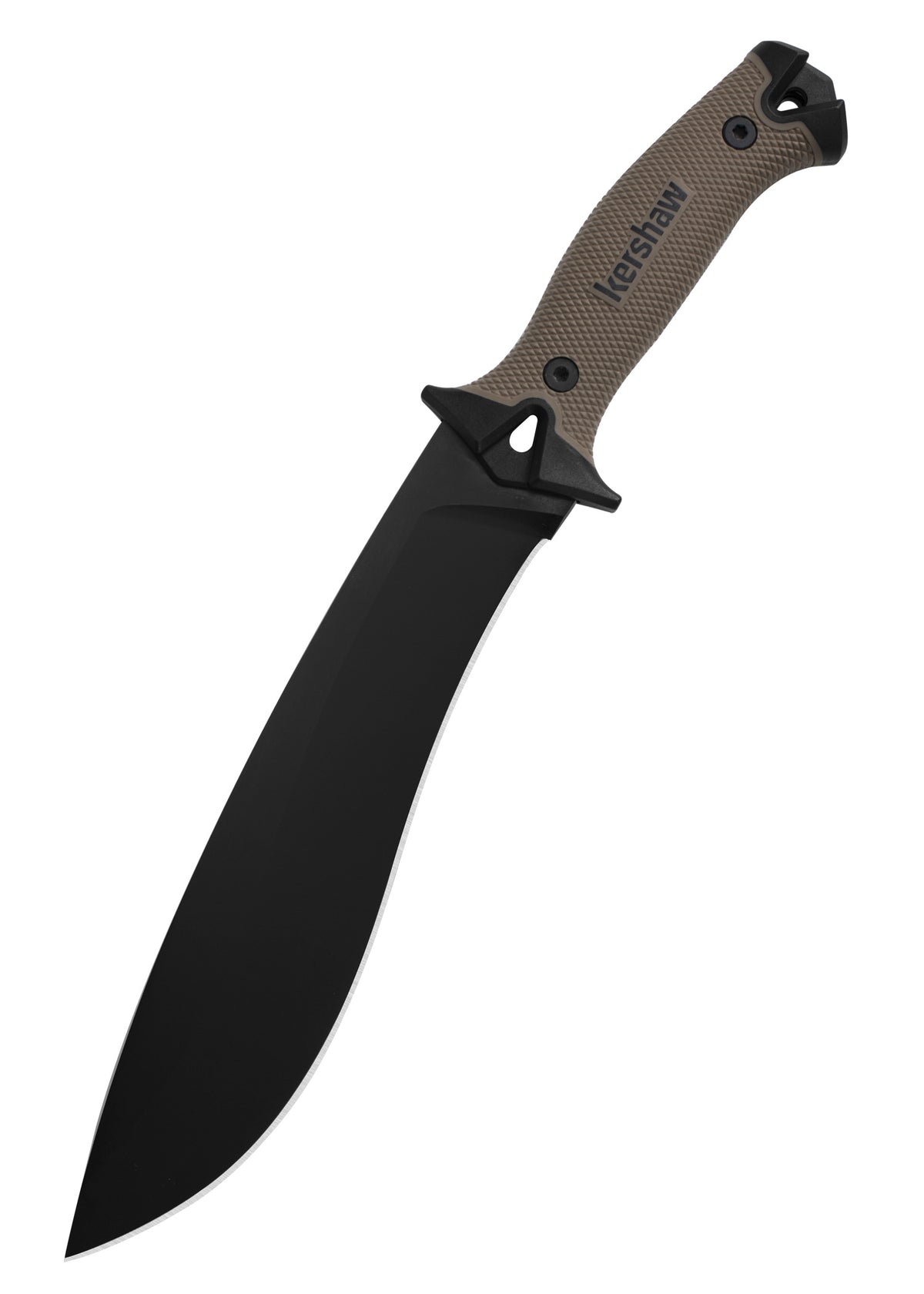 Machette Kershaw Camp 10 coloris sable avec étui