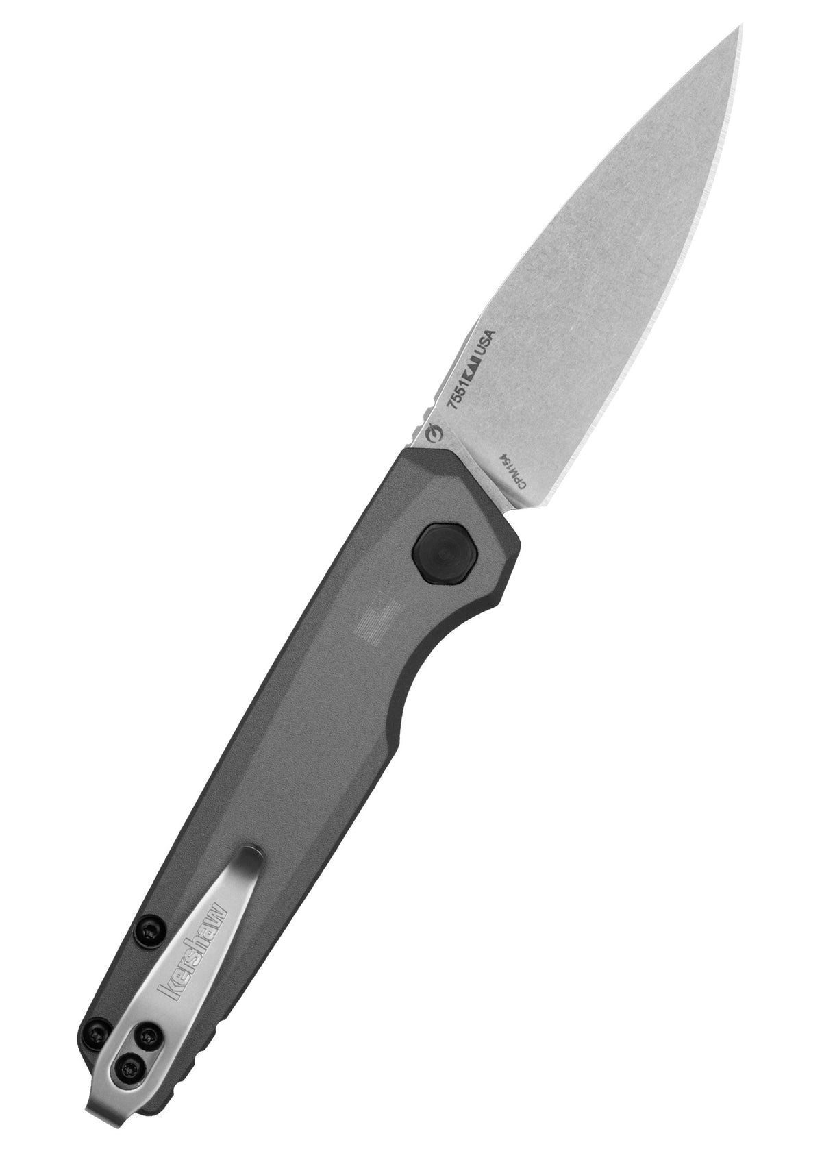 Couteau automatique Kershaw Launch 18, manche aluminium gris