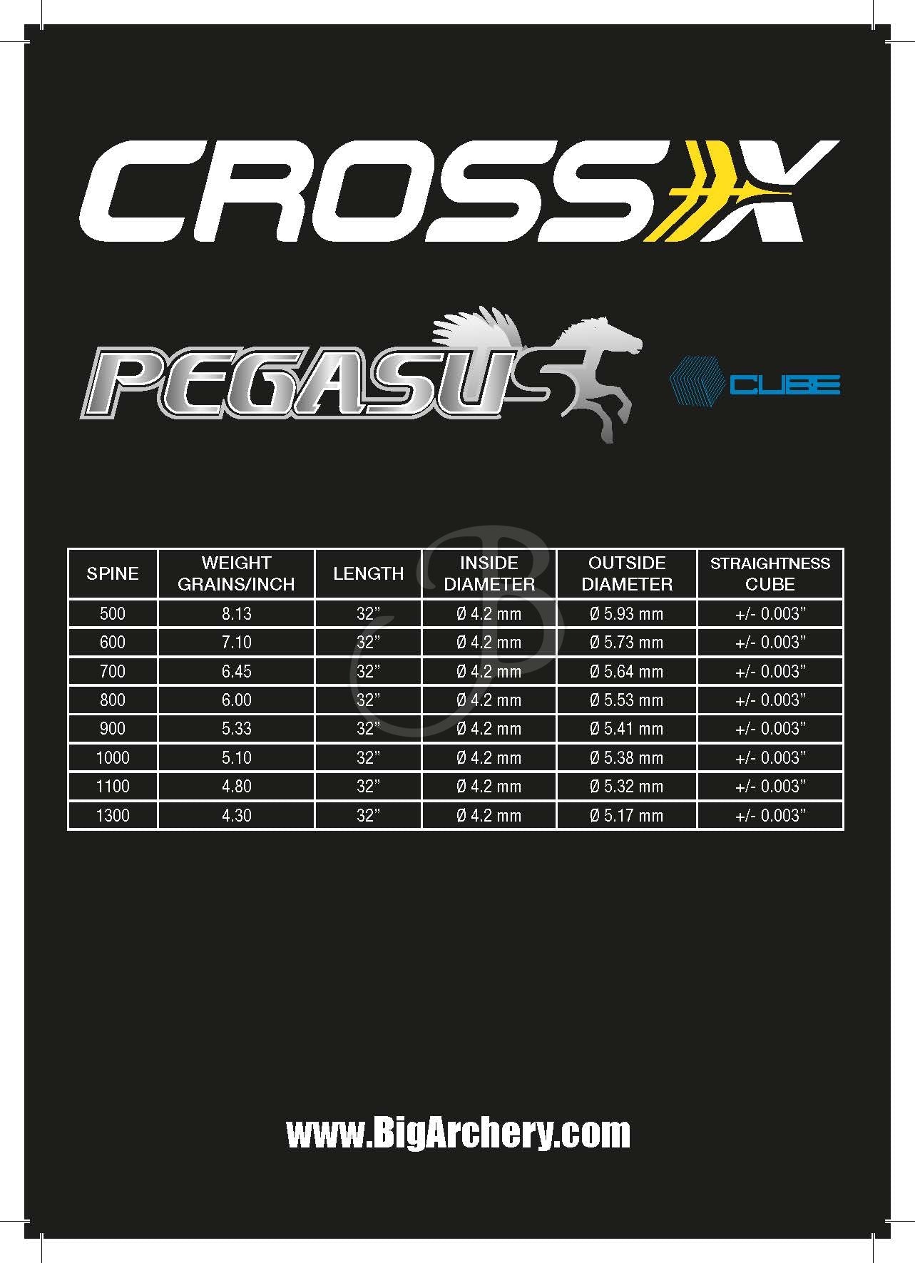 Tubes CROSS-X TUBE PEGASUS CUBE+CREST