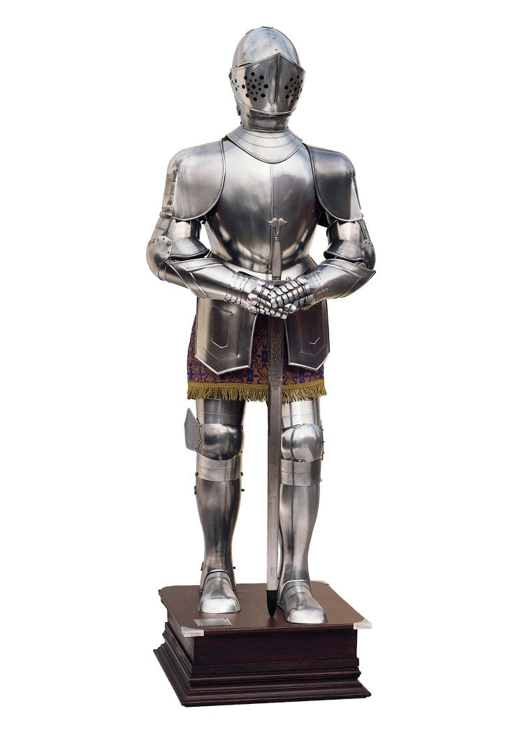 Armure de Charles Quint Marto en taille réelle sur socle en bois