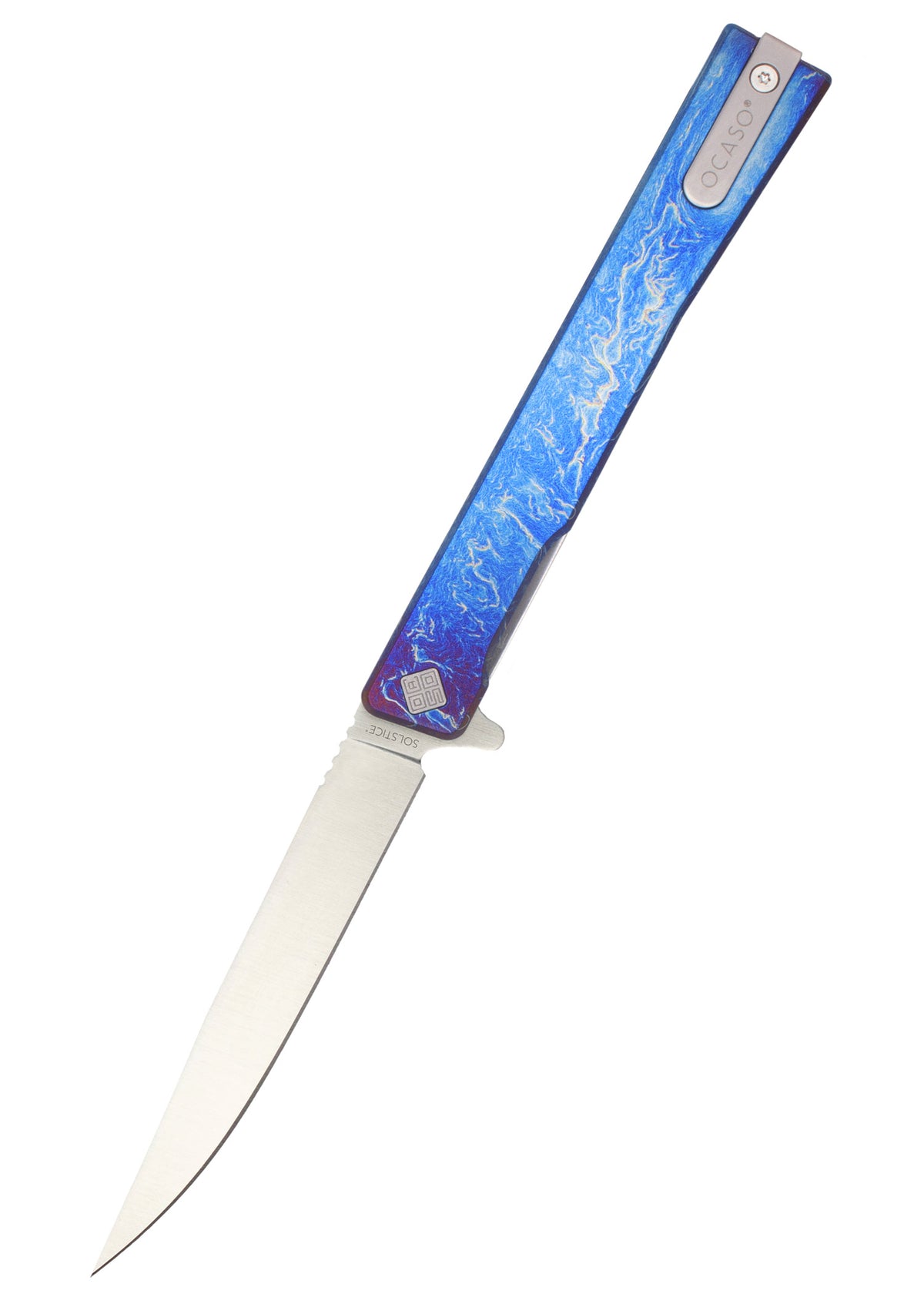 Couteau pliant Ocaso Solstice en titane anodisé