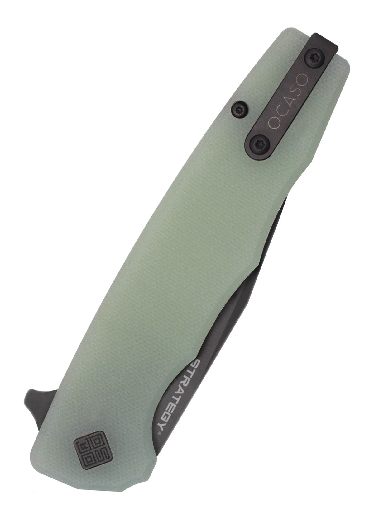 Couteau pliant Ocaso Strategy, lame PVD noir, manche G10 jade
