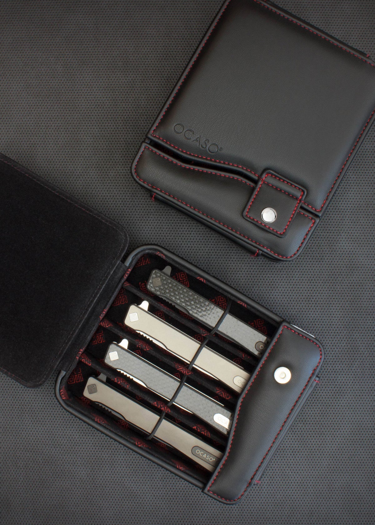 Étui Ocaso Knives pour 4 couteaux de poche