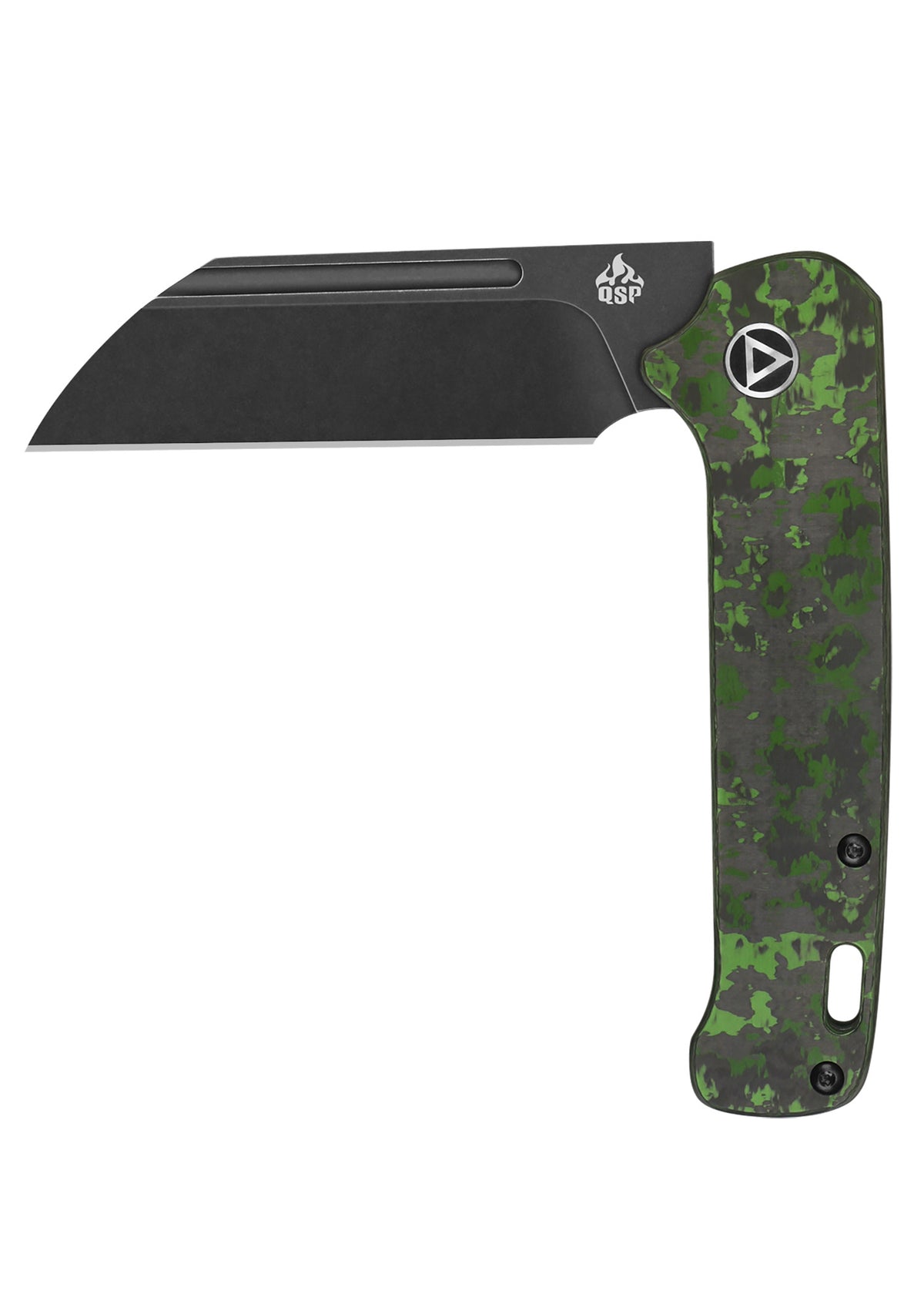 Couteau de poche QSP Penguin Slip Joint, manche Fat Carbon Jungle Wear