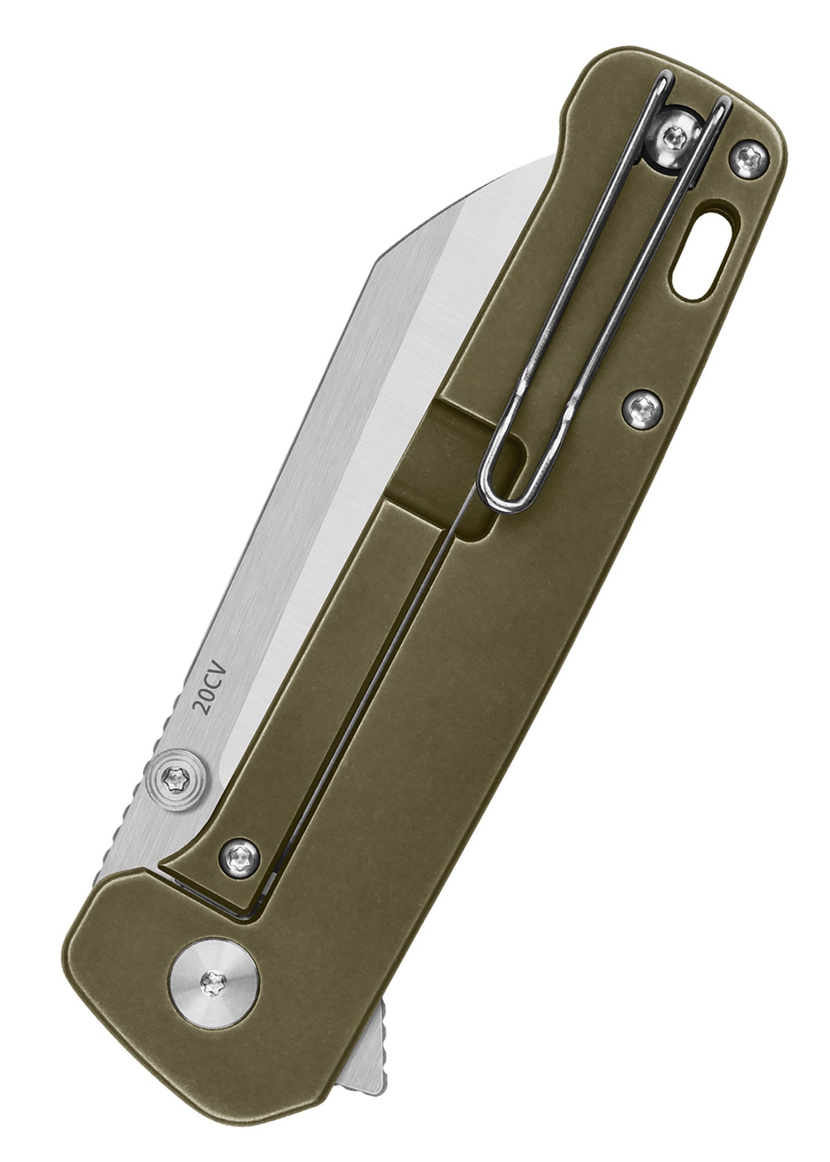 Couteau pliant QSP Penguin Plus frame lock, manche titane bronze