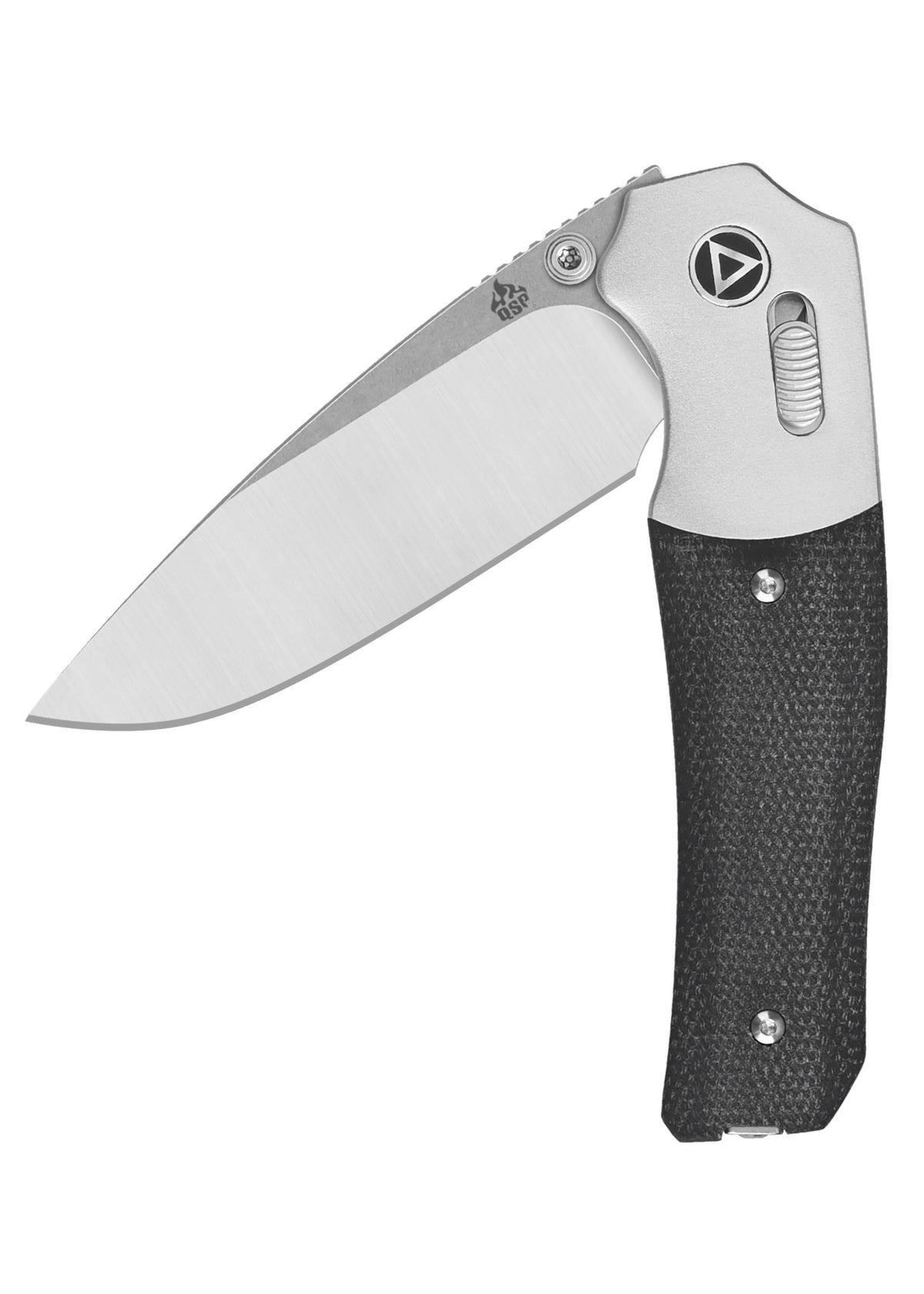 Couteau pliant QSP Vault stonewashed, manche micarta noir