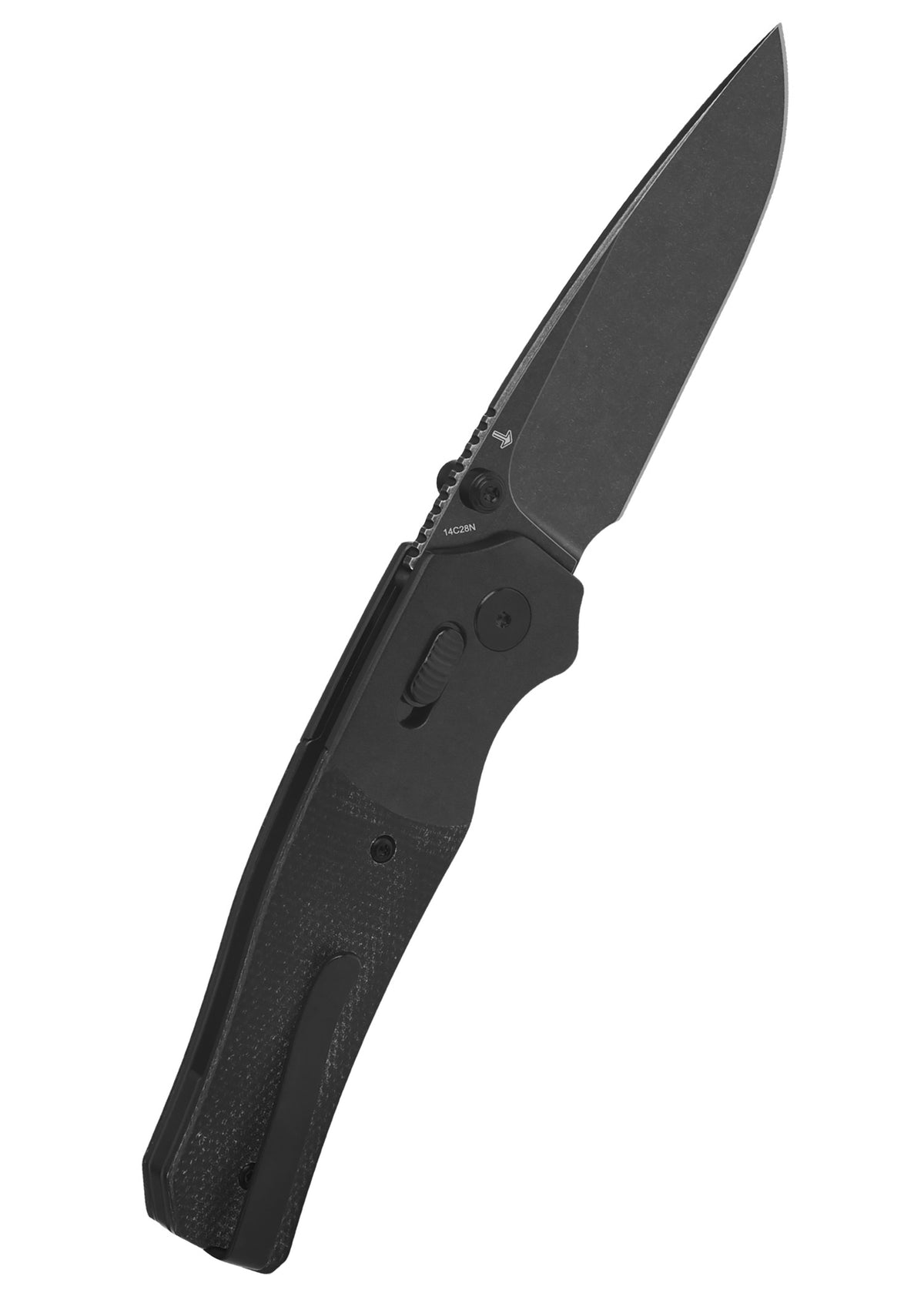Couteau pliant QSP Vault noir stonewashed, manche Micarta