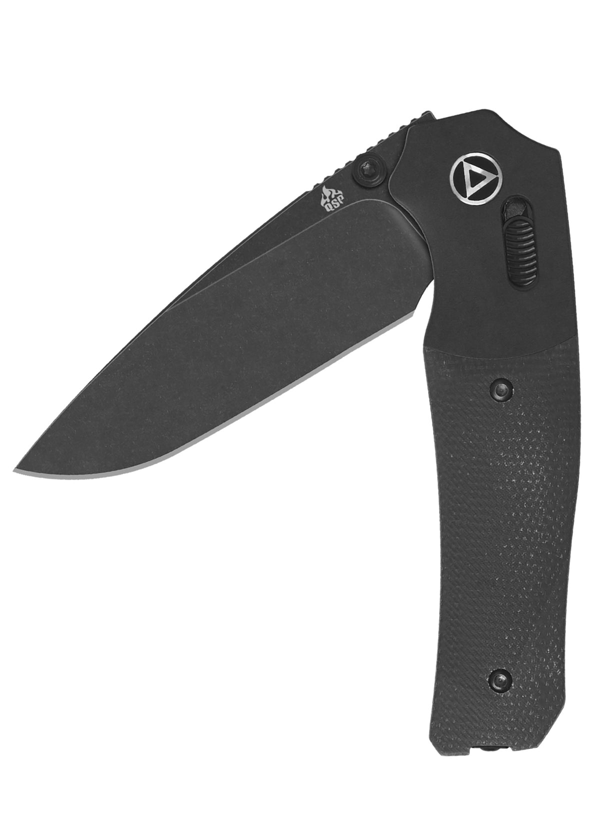 Couteau pliant QSP Vault noir stonewashed, manche Micarta