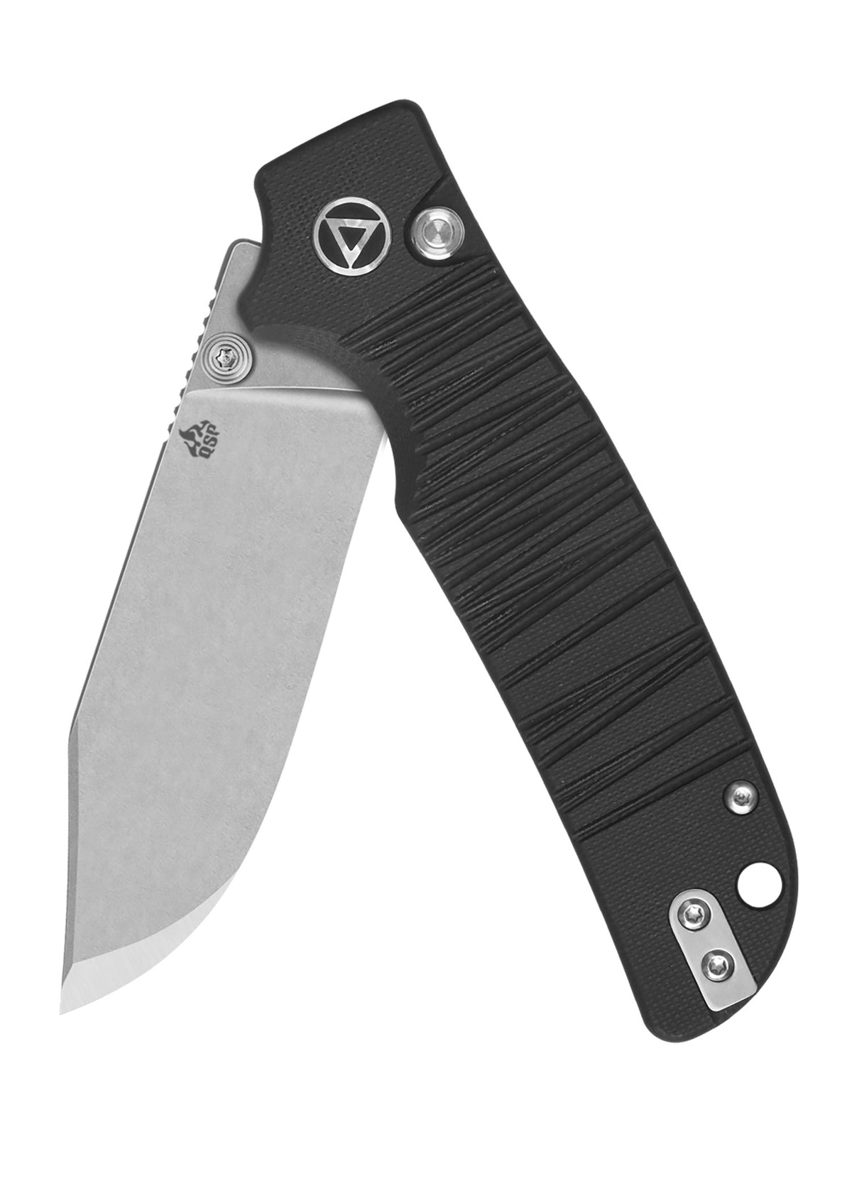 Couteau pliant QSP Kali stonewashed, manche G10 noir