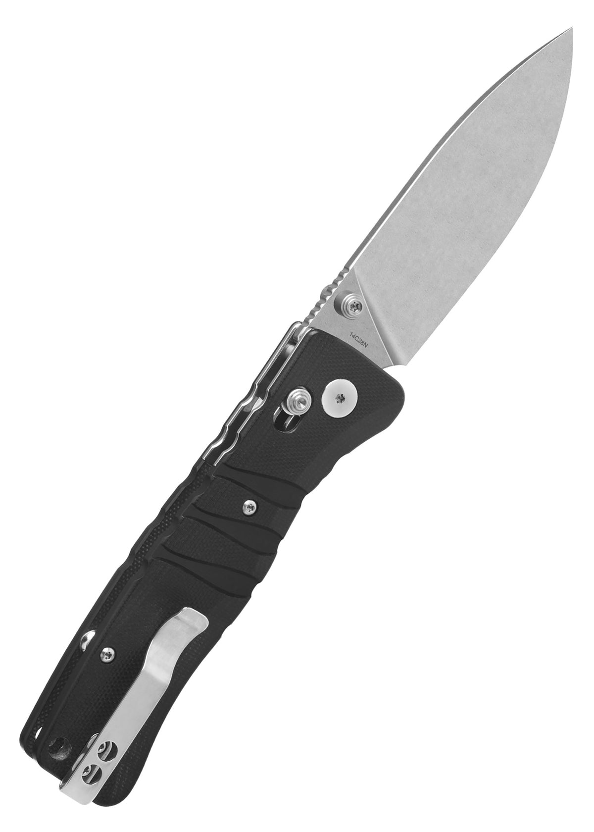 Couteau pliant QSP Ripley stonewashed, manche G10 noir