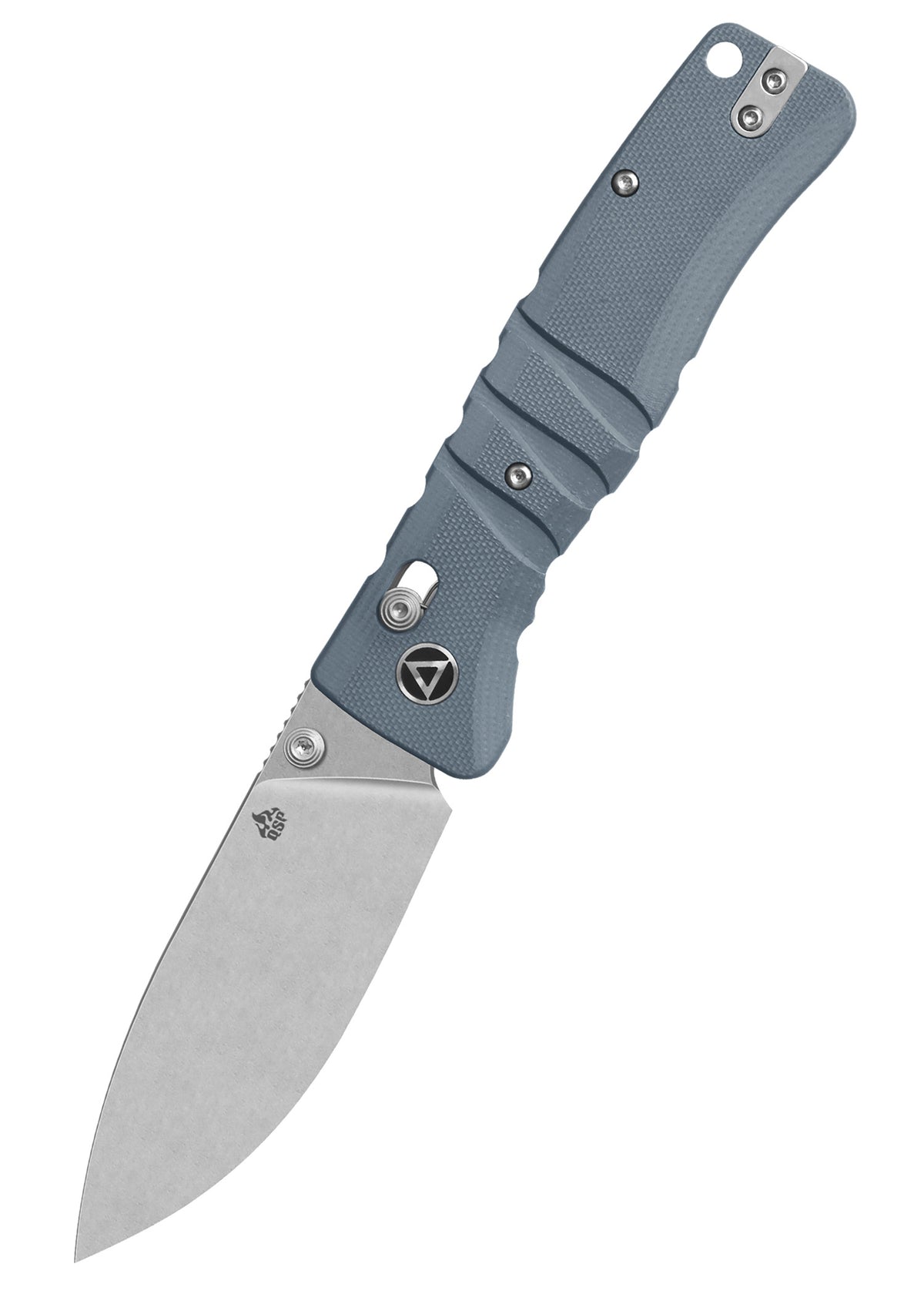 Couteau pliant QSP Ripley stonewashed, manche G10 gris