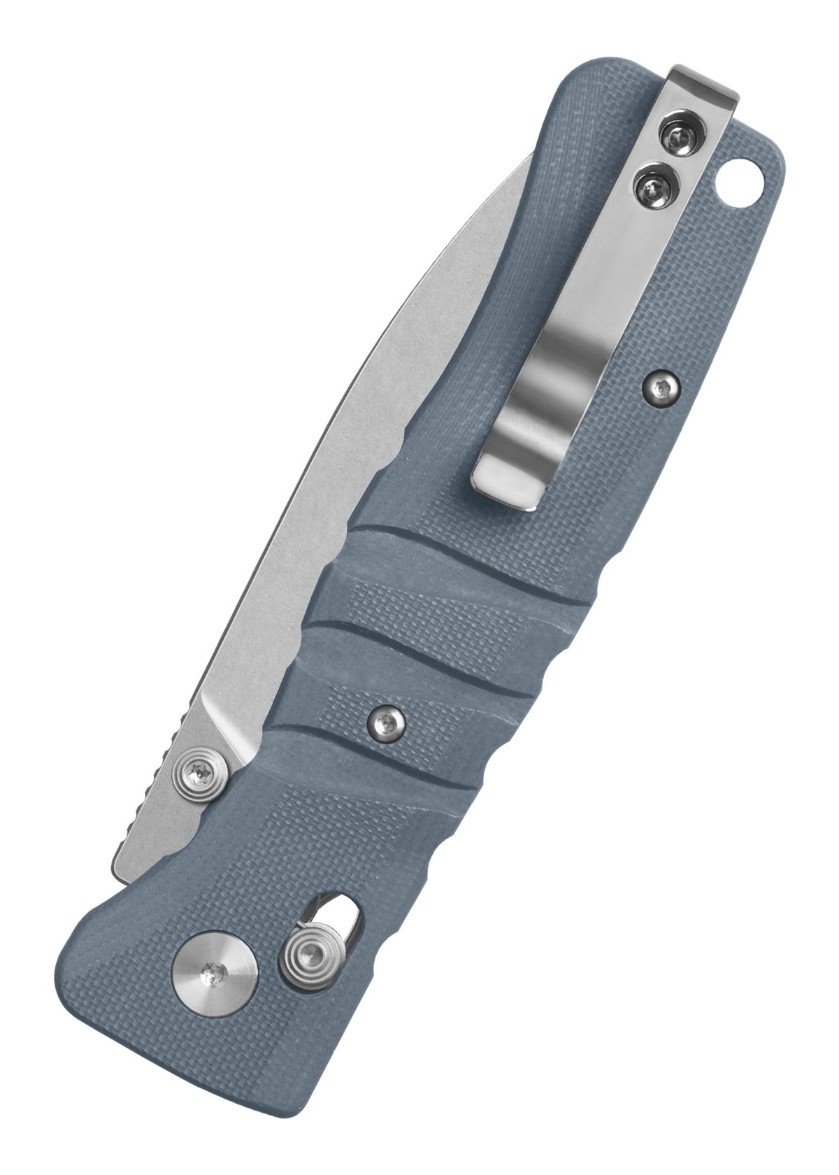 Couteau pliant QSP Ripley stonewashed, manche G10 gris