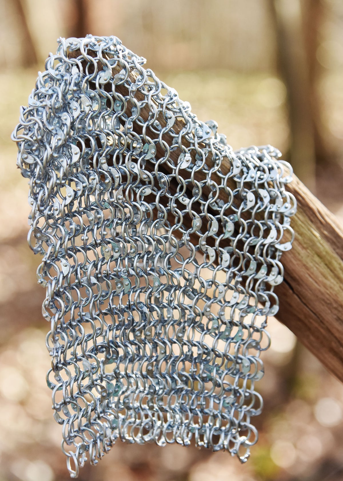 Pièce de maille rivetée galvanisée, 20 x 20 cm