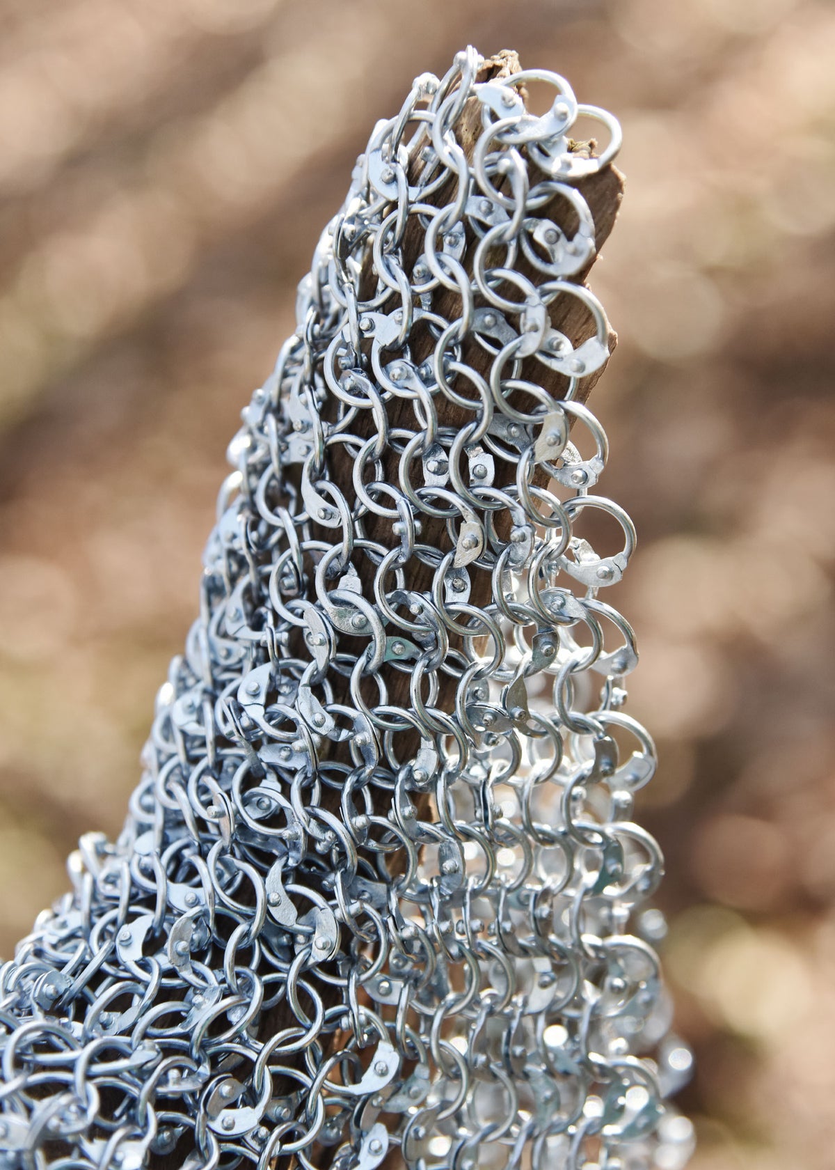 Pièce de maille rivetée galvanisée, 20 x 20 cm