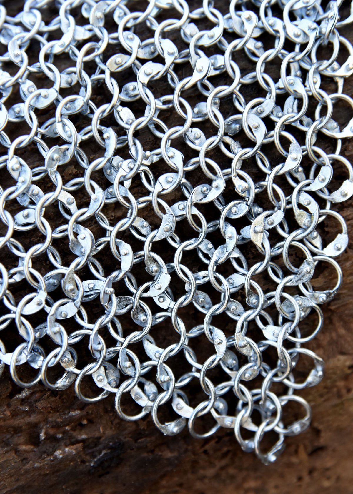 Pièce de maille rivetée galvanisée, 20 x 20 cm
