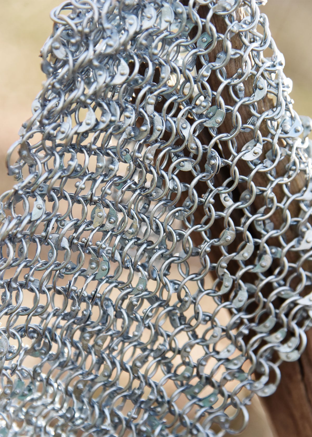 Pièce de maille rivetée galvanisée, 20 x 20 cm