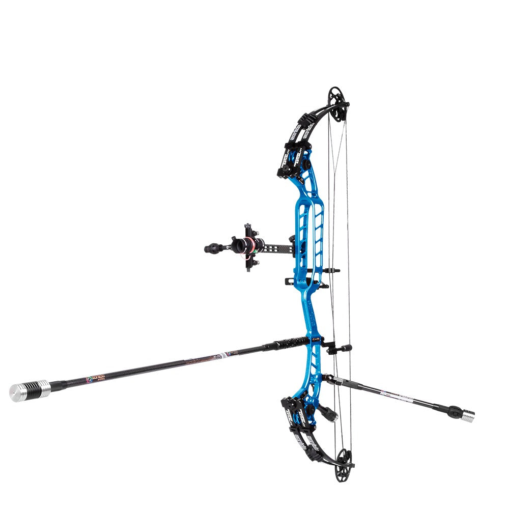 Arc à Poulies Sanlida Hero 10 II 37" – Kit Complet – Bleu lagon