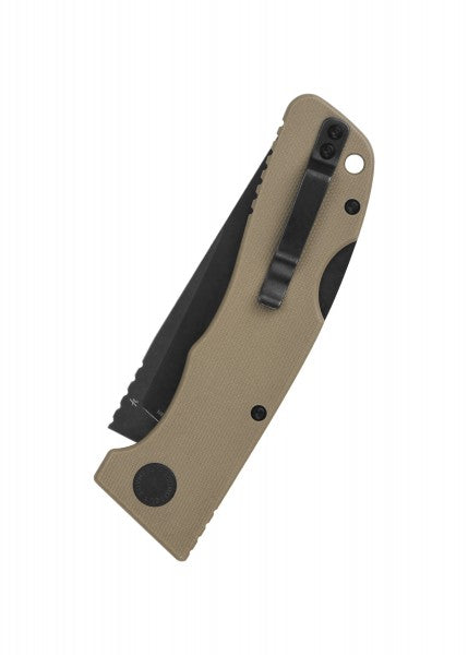 Schnitzel Kvar – Couteau pliant 2-Hand Backlock, sable, noir
