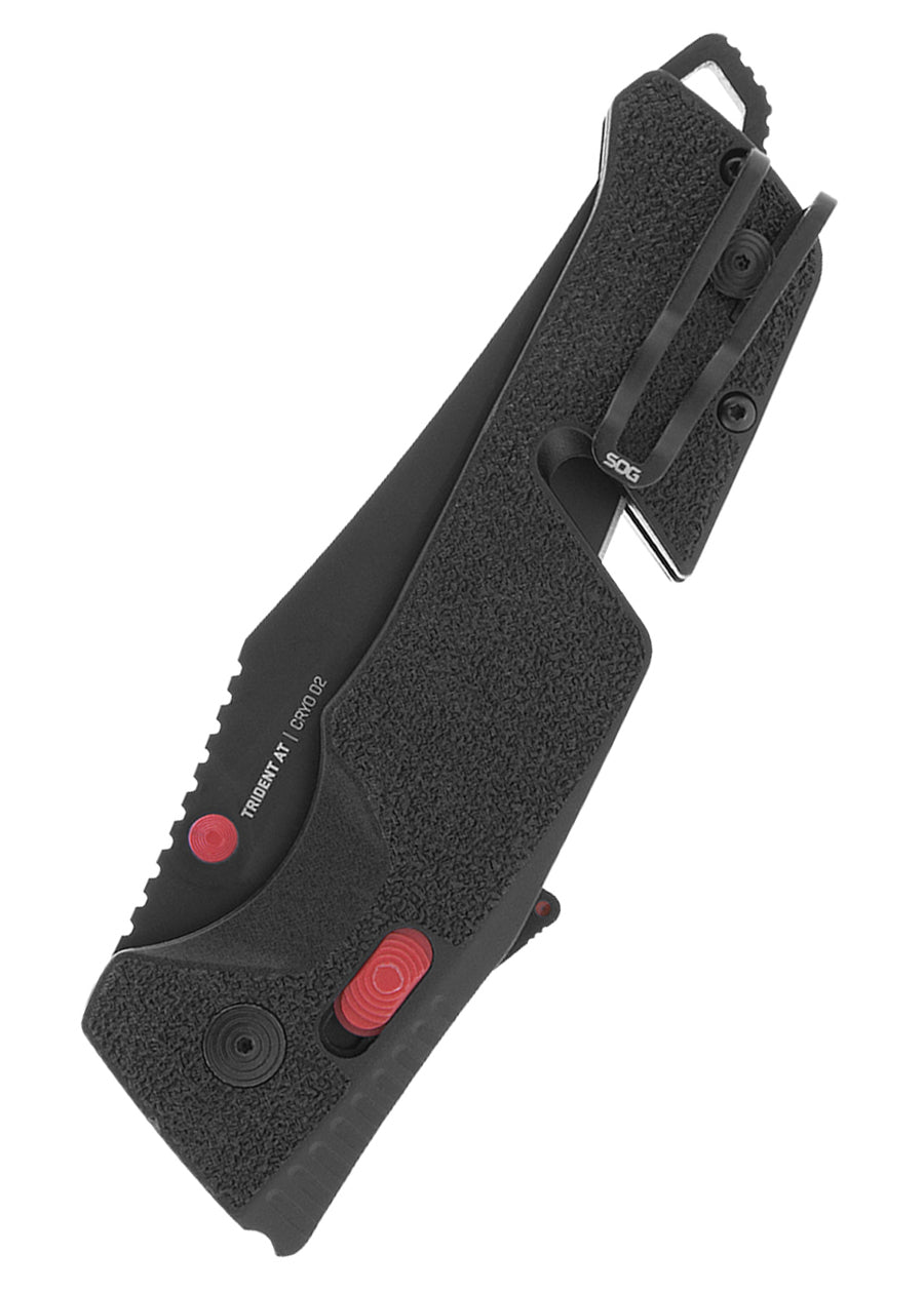 Couteau pliant SOG Trident AT noir et rouge