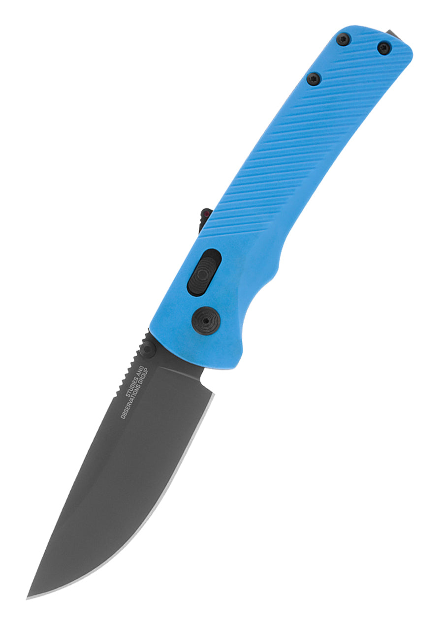 Couteau pliant SOG Flash AT Civic Cyan, lame D2