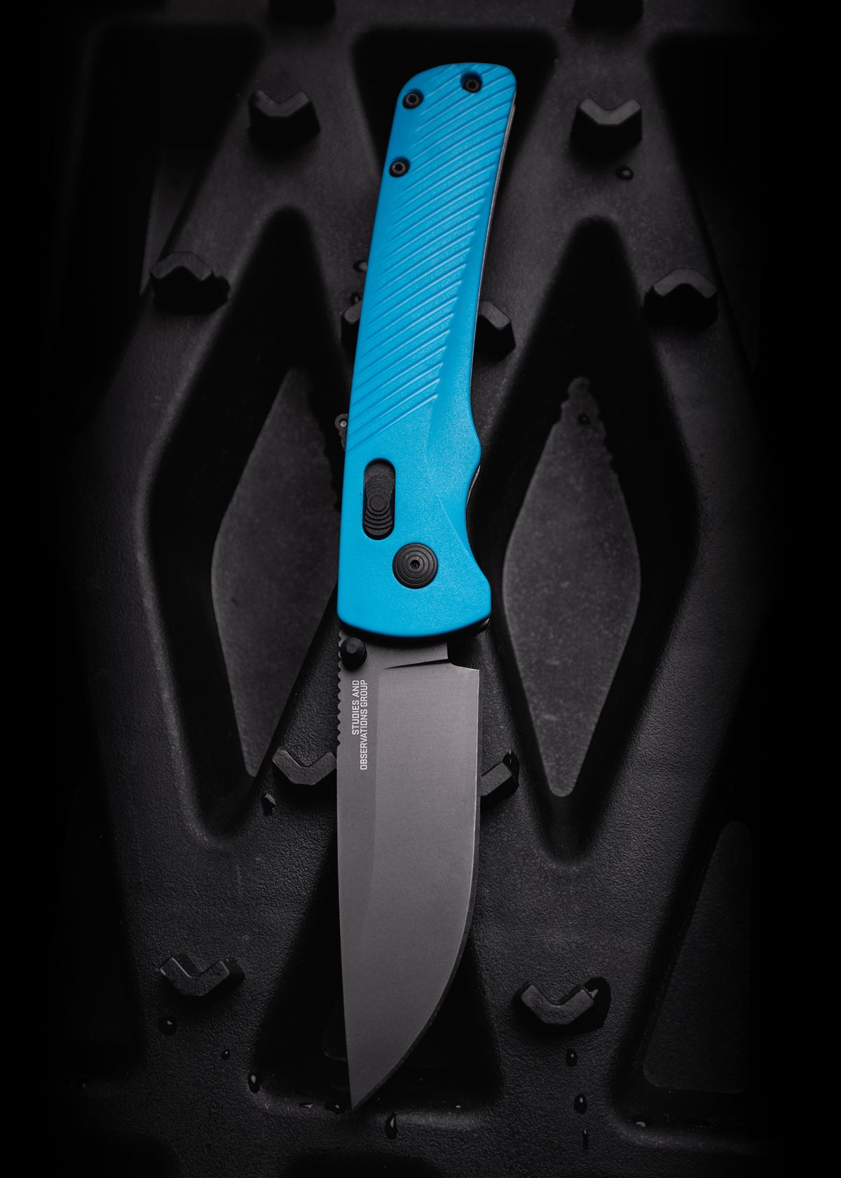 Couteau pliant SOG Flash AT Civic Cyan, lame D2