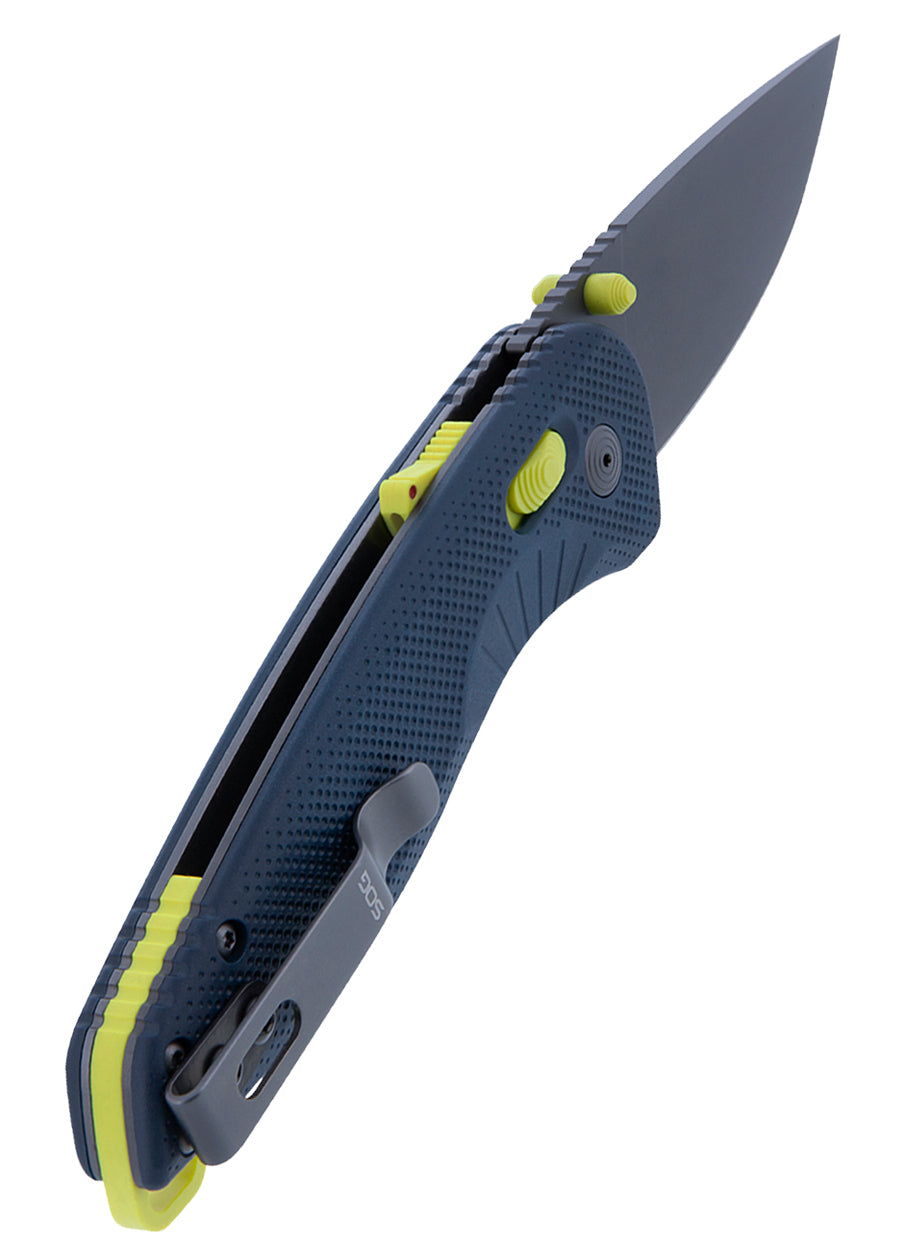 Couteau pliant SOG Aegis AT Indigo & Acid, lame drop point D2