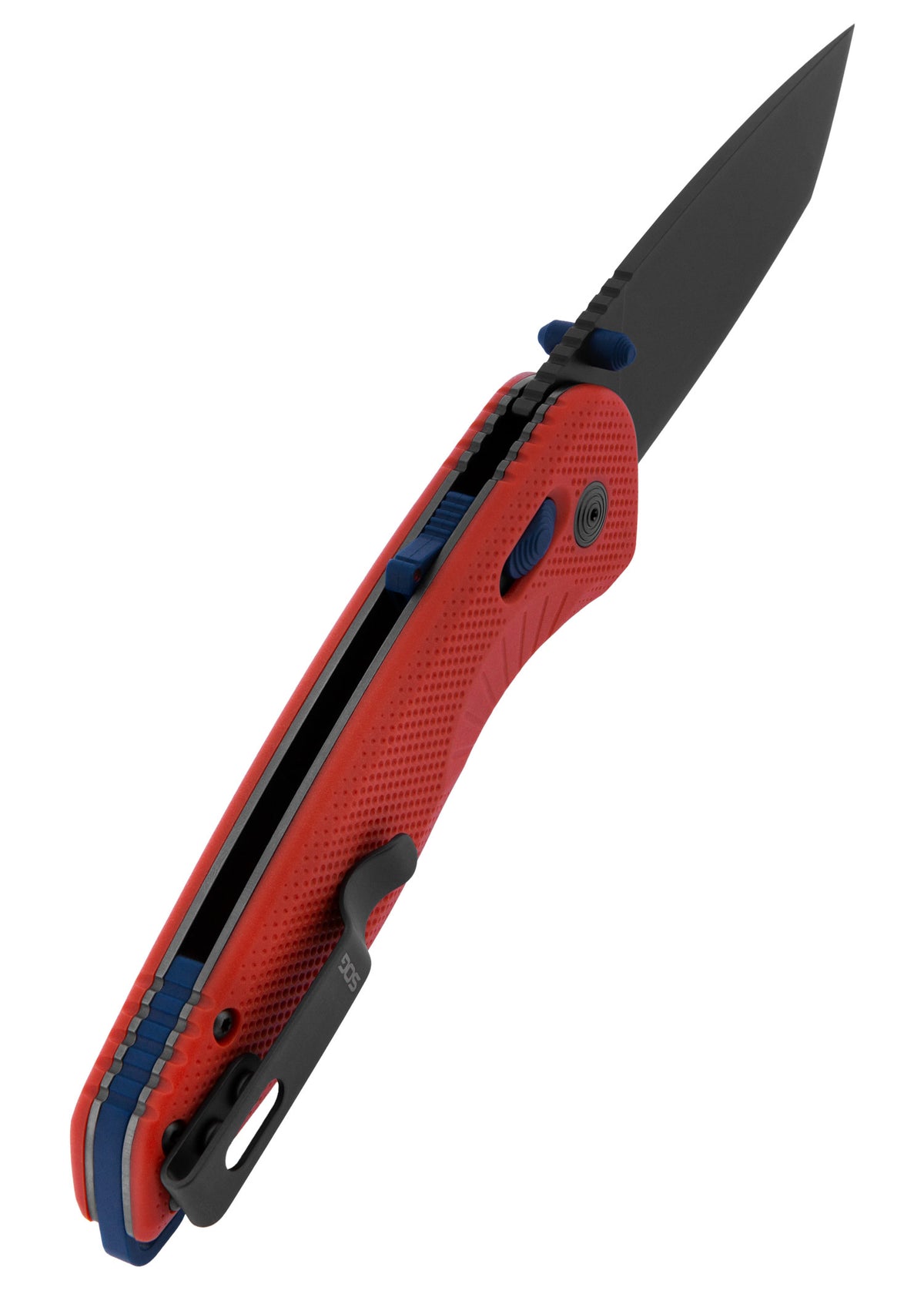 Couteau pliant SOG Aegis AT Tanto Rescue Red & Indigo