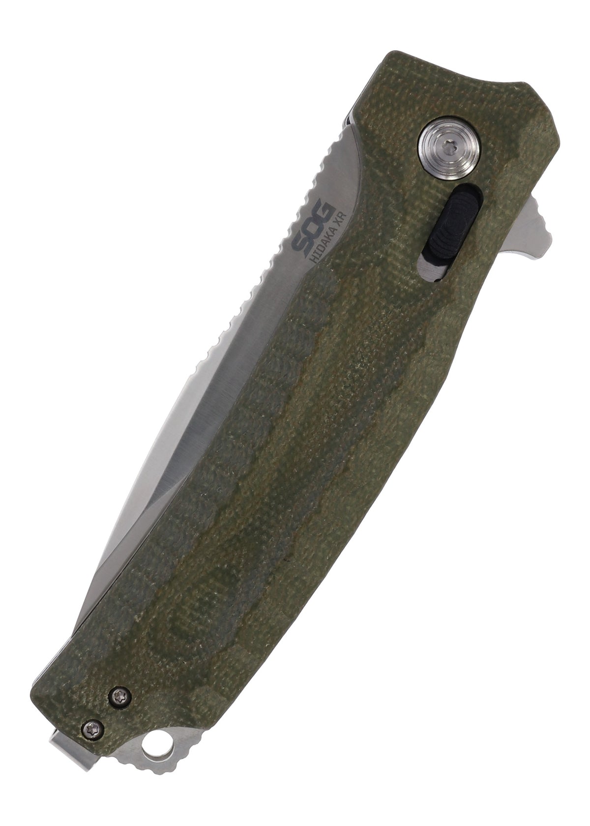 Couteau de poche SOG Hidaka XR satiné, manche micarta