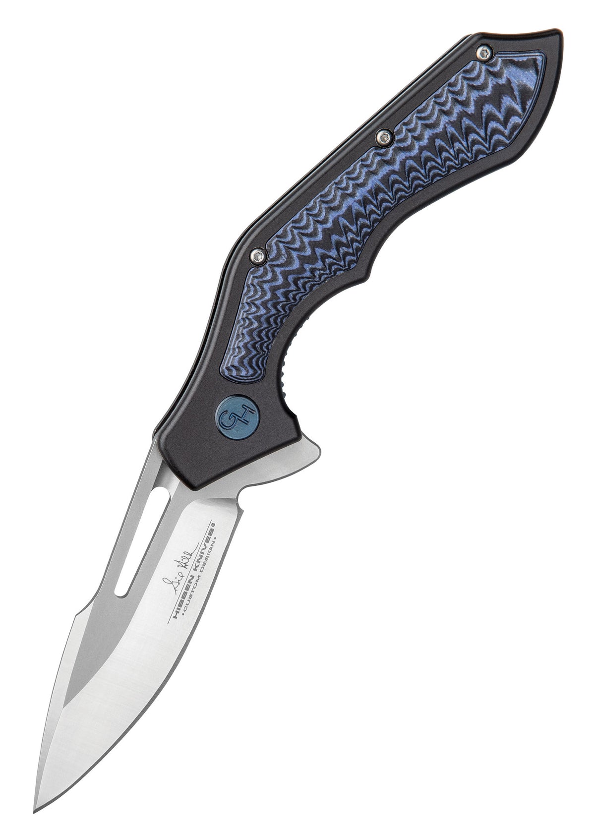 Couteau pliant Gil Hibben Hurricane bleu-noir, lame D2