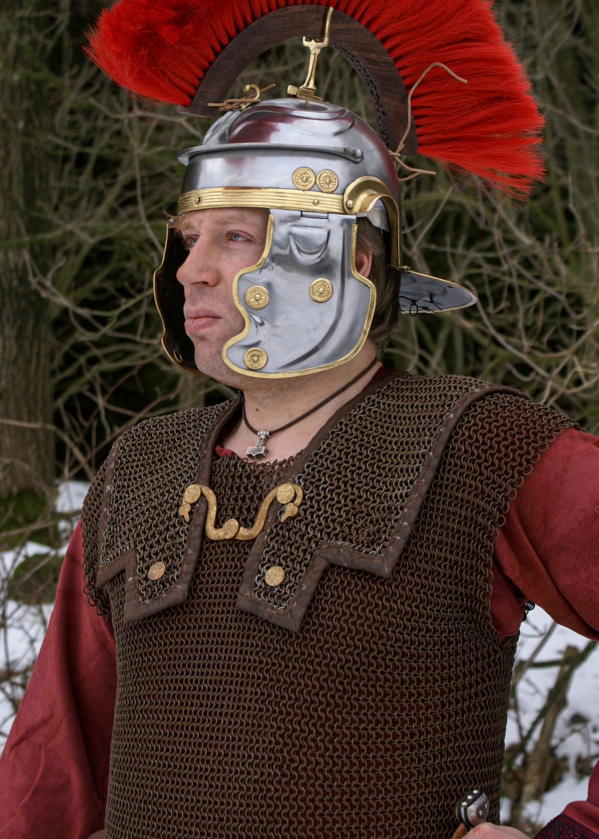 Lorica hamata BTW en mailles d'acier à ressort avec doublure d'épaules