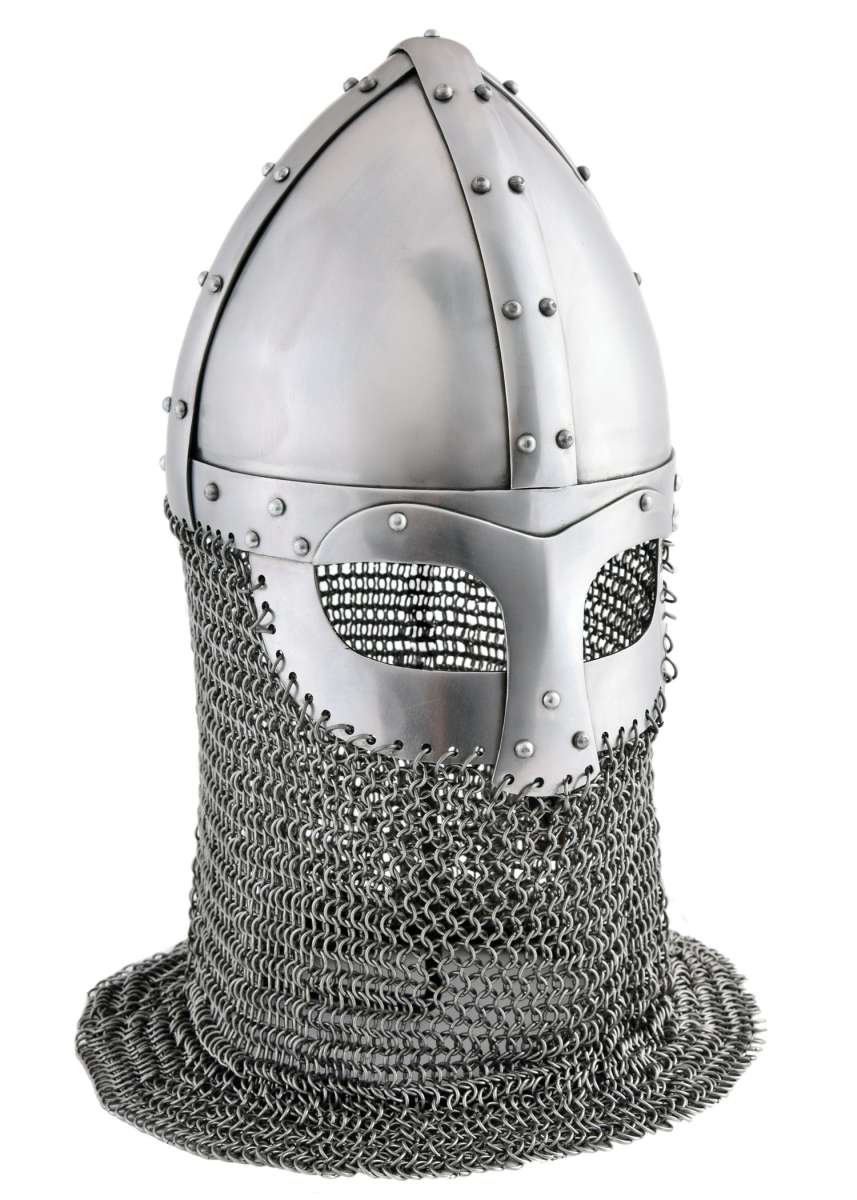 Casque à pinces de l'époque Vendel avec brèche dans la chaîne