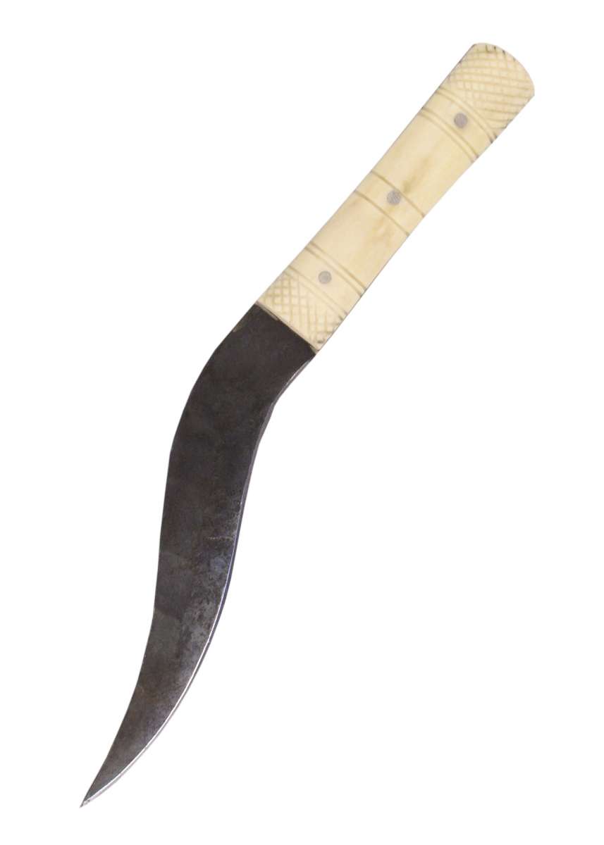 Kleines Wikinger-Messer, Kohlenstoffstahl, Gewändenadel-Messer
