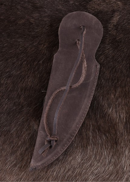 Couteau du Haut Moyen Âge avec étui en cuir