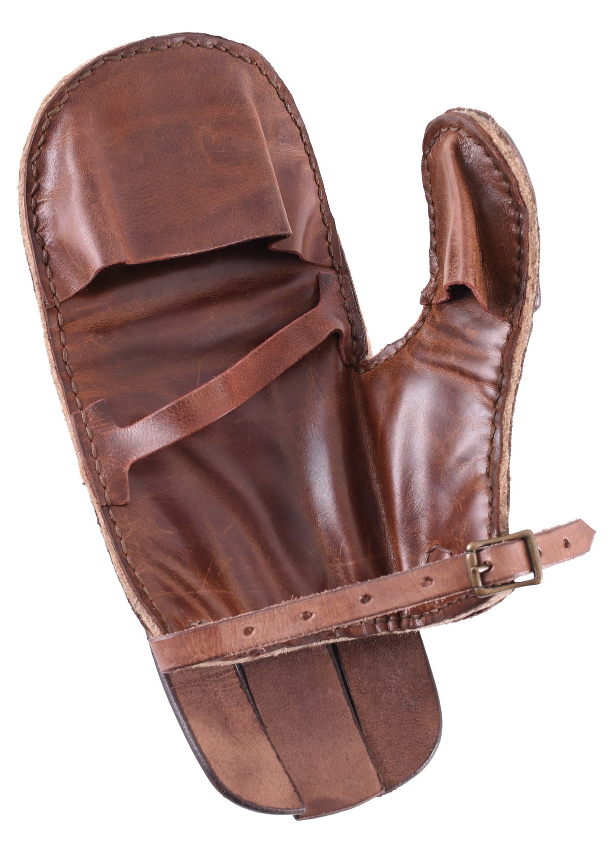 Moufle de protection rembourrée en cuir pour escrime et combat d'exhibition