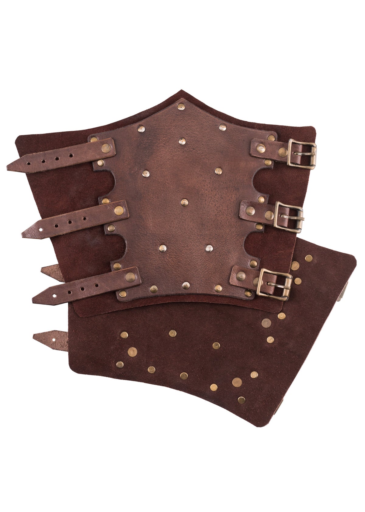 Brassards en cuir rivété doublé daim Ulfberth