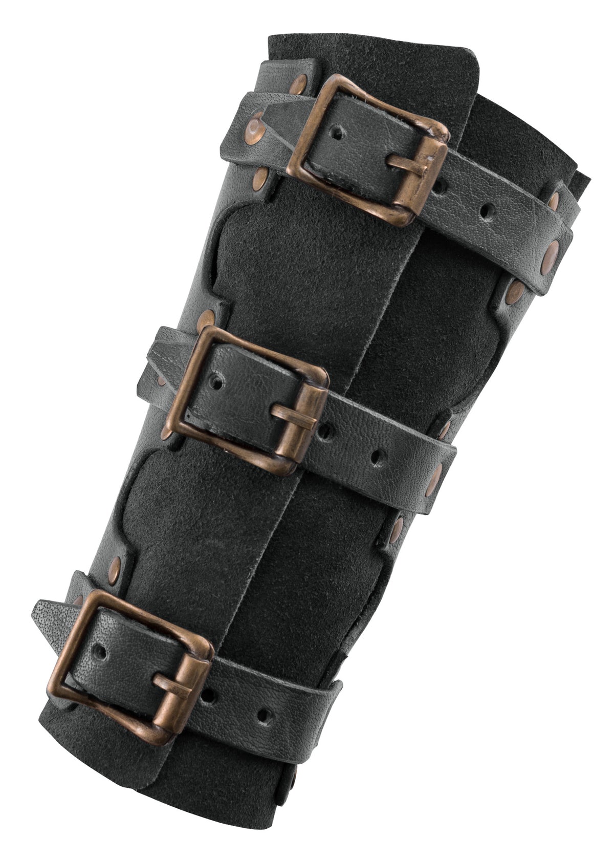 Brassards en cuir rivété doublé daim Ulfberth