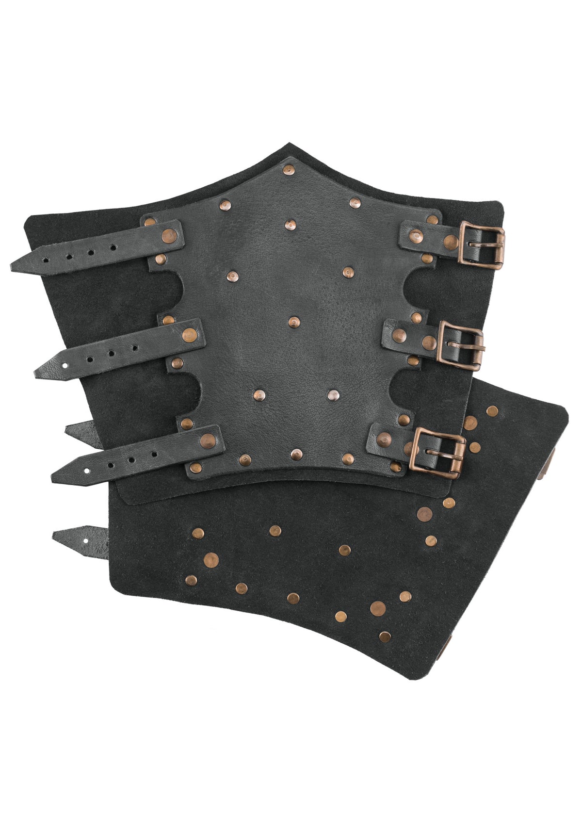 Brassards en cuir rivété doublé daim Ulfberth
