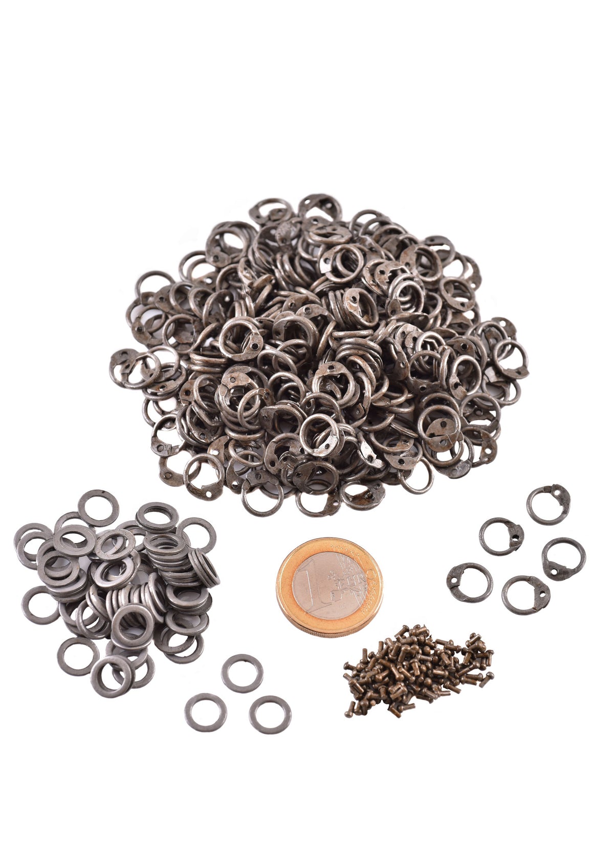 Anneaux et rivets de maille RM en vrac, DI 6 mm, sachet de 1 kg