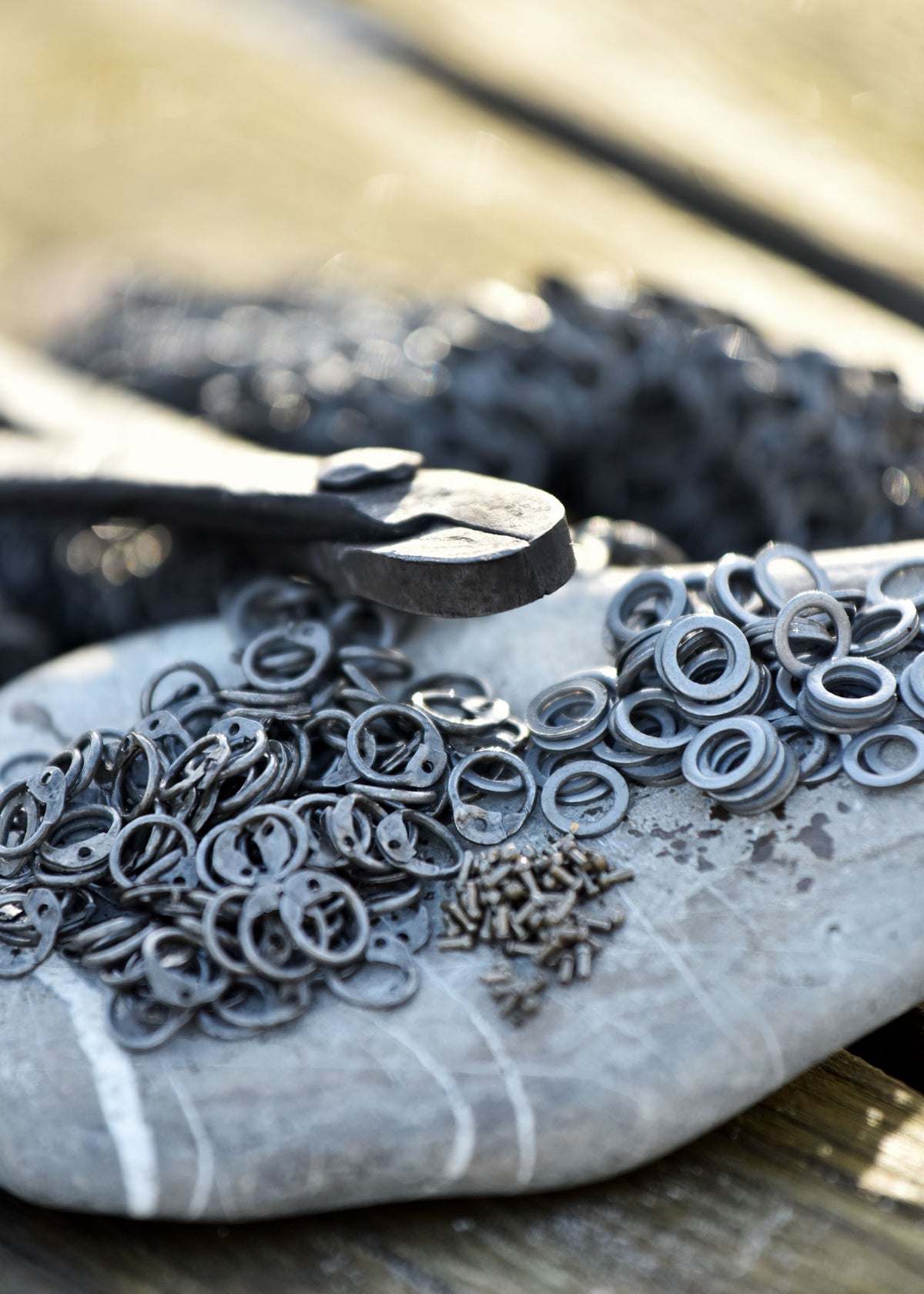 Anneaux et rivets de maille RM en vrac, DI 6 mm, sachet de 1 kg