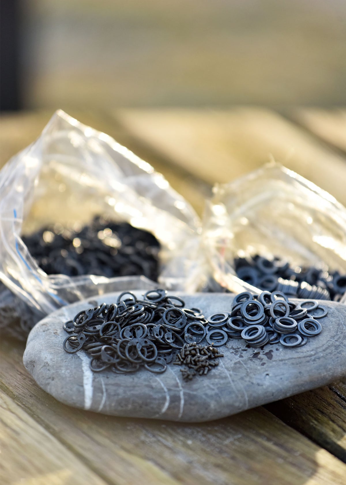 Anneaux et rivets de maille RM en vrac, DI 6 mm, sachet de 1 kg
