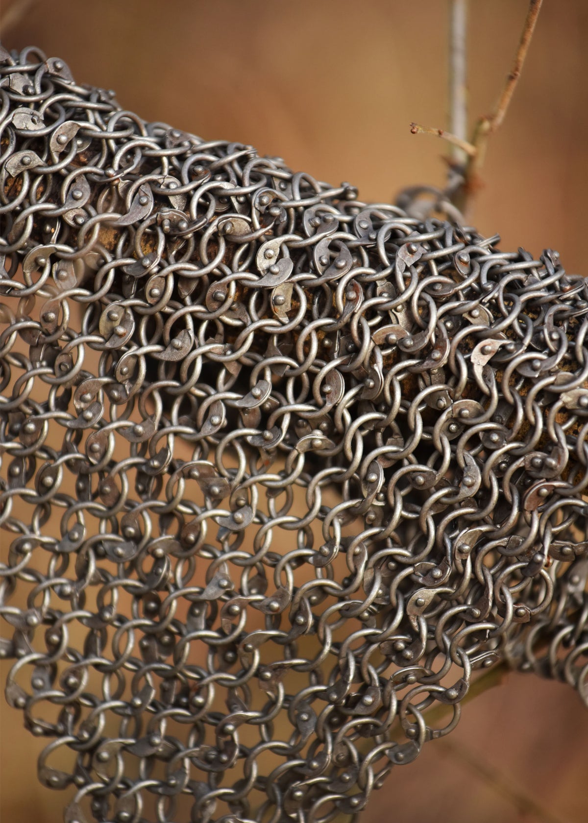 Pièce de maille RRR en anneaux ronds rivetés, 20 x 20 cm