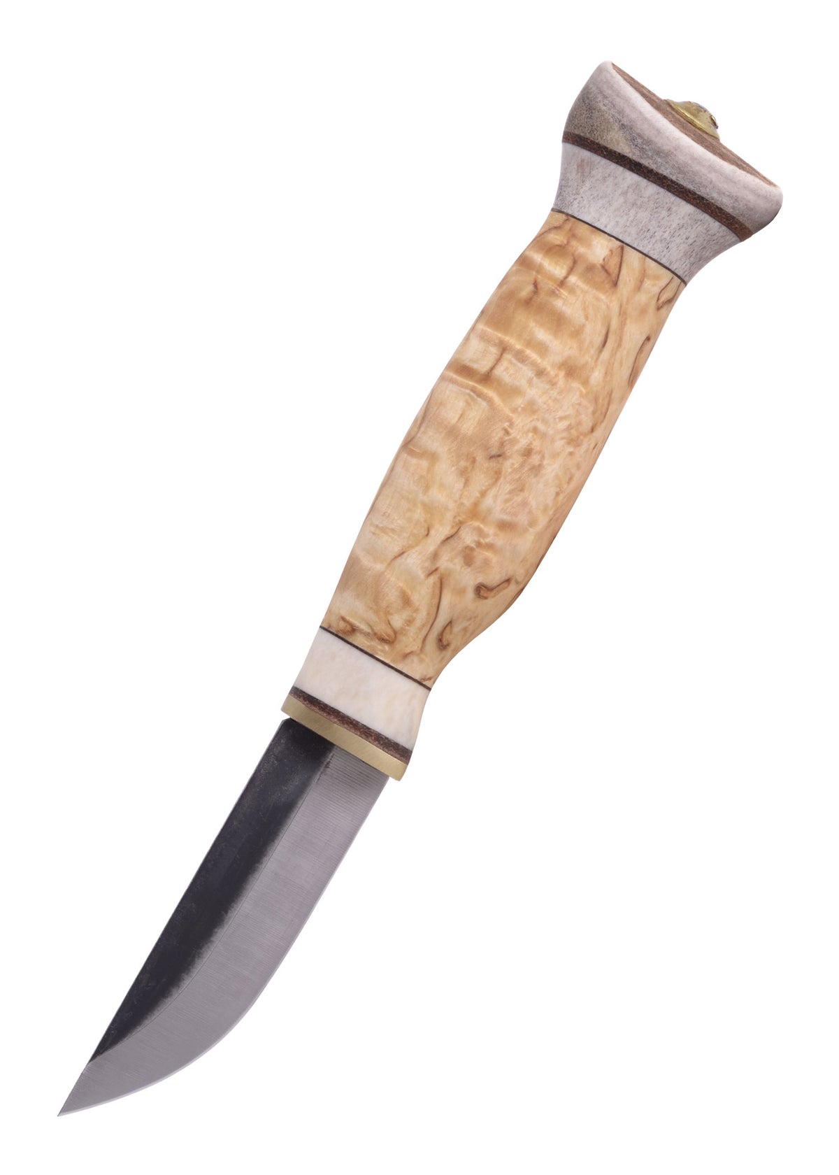 Couteau à sculpter lapon Wood Jewel 23V, manche en bouleau madré